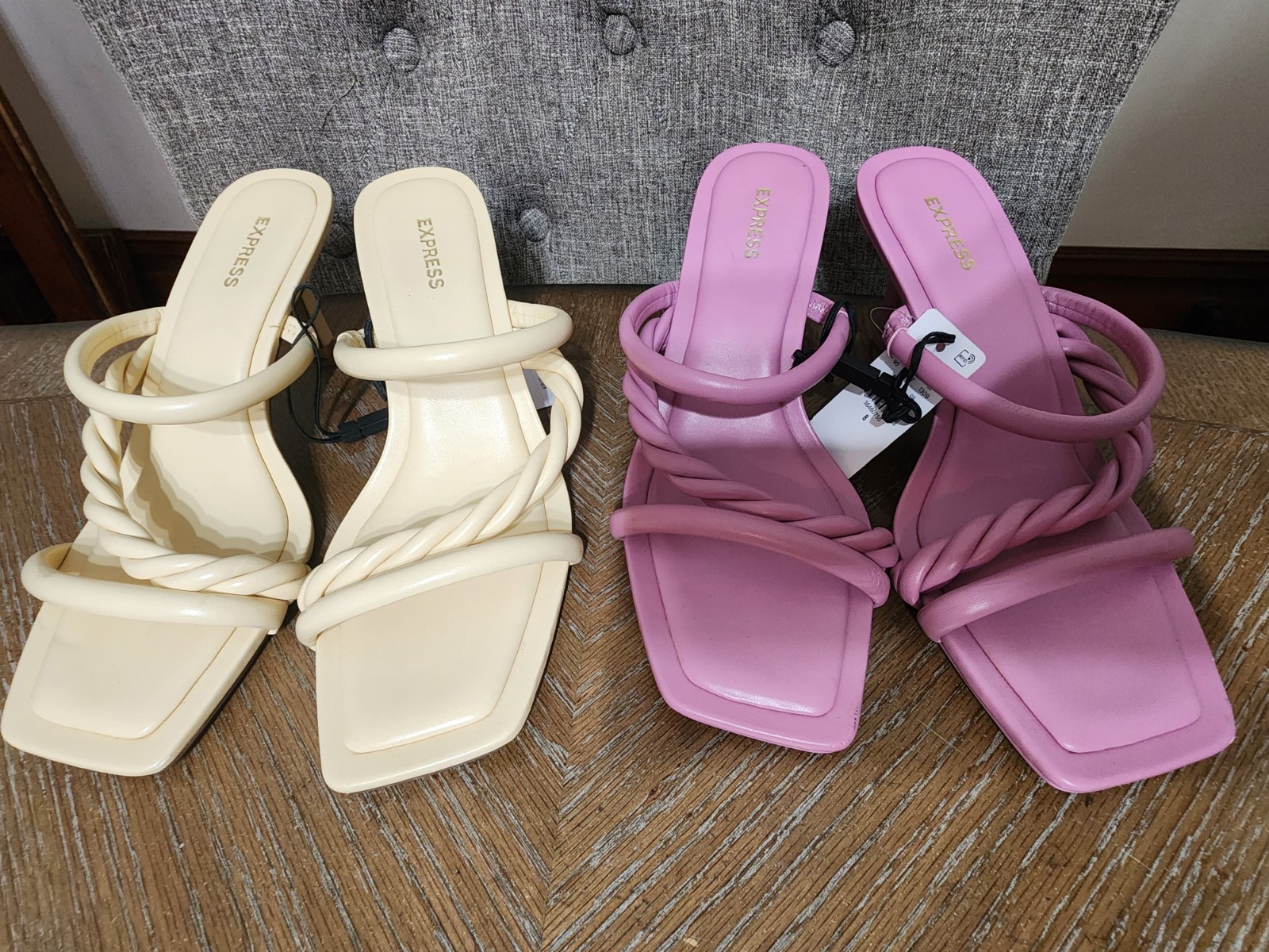 Brand New Express Heels Size 8- 2 Pairs(pink and beige)