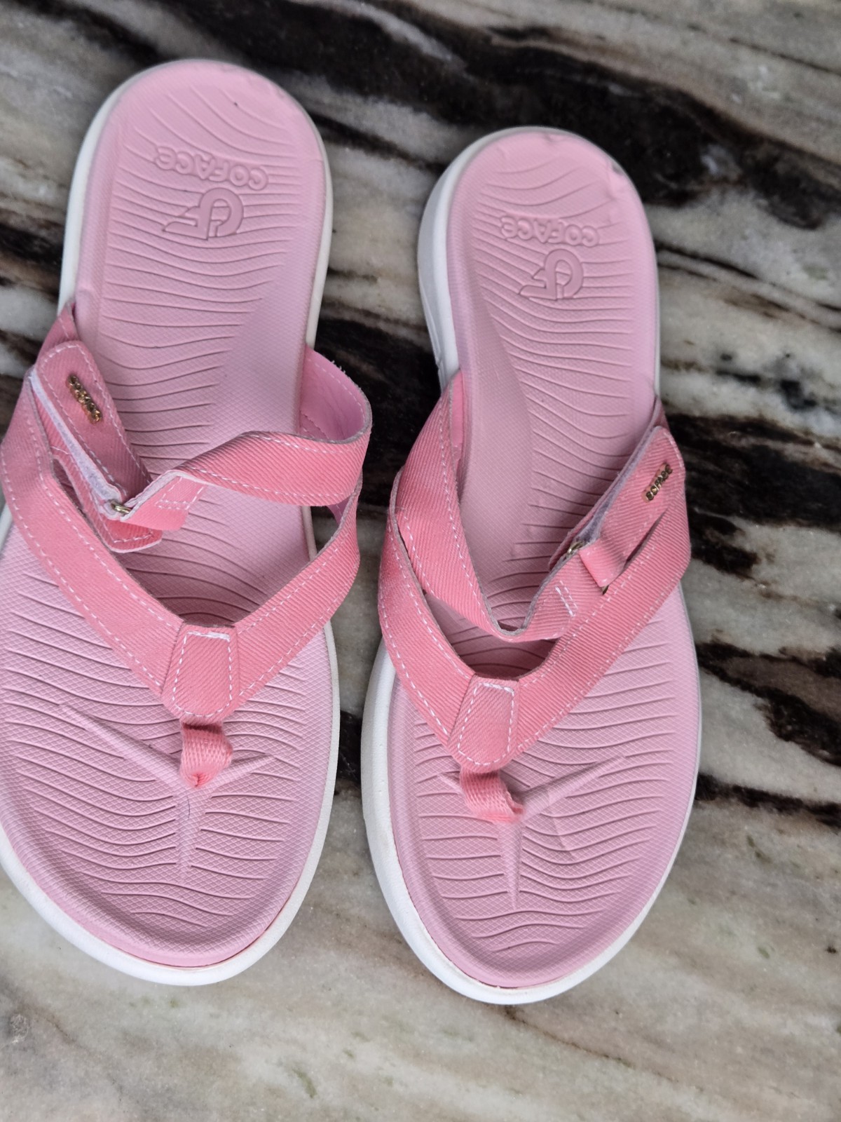 COFACE Flip Flops Thong Arch Support Beach Thong Pool Vacation Summer 41 US 10