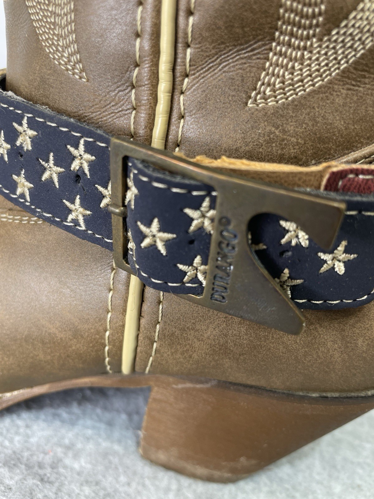Durango Crush Women’s Size 7.5 M Western Boots with American Flag Belt Accessory