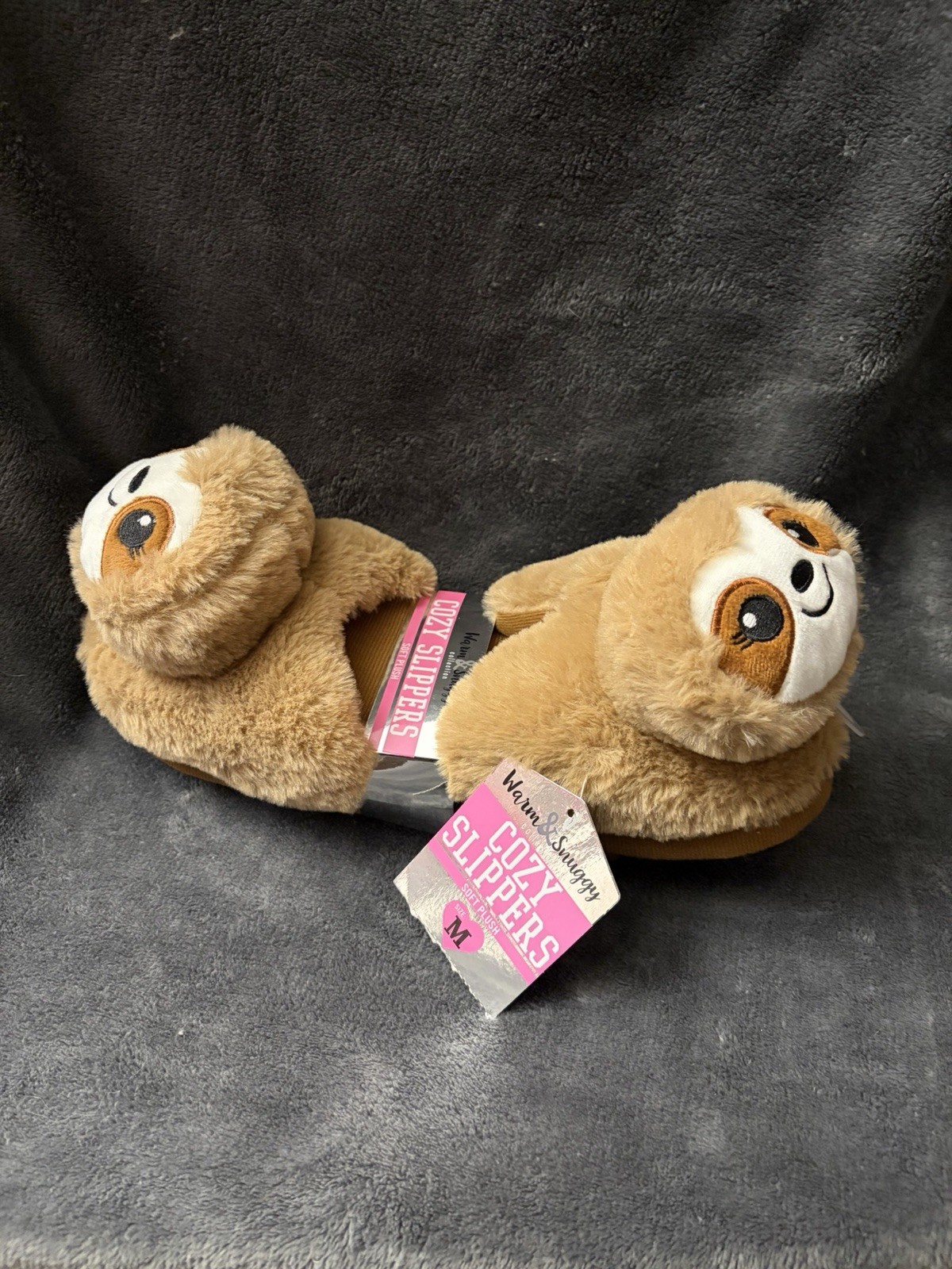 Warm&Snuggy Sloth Slippers size M