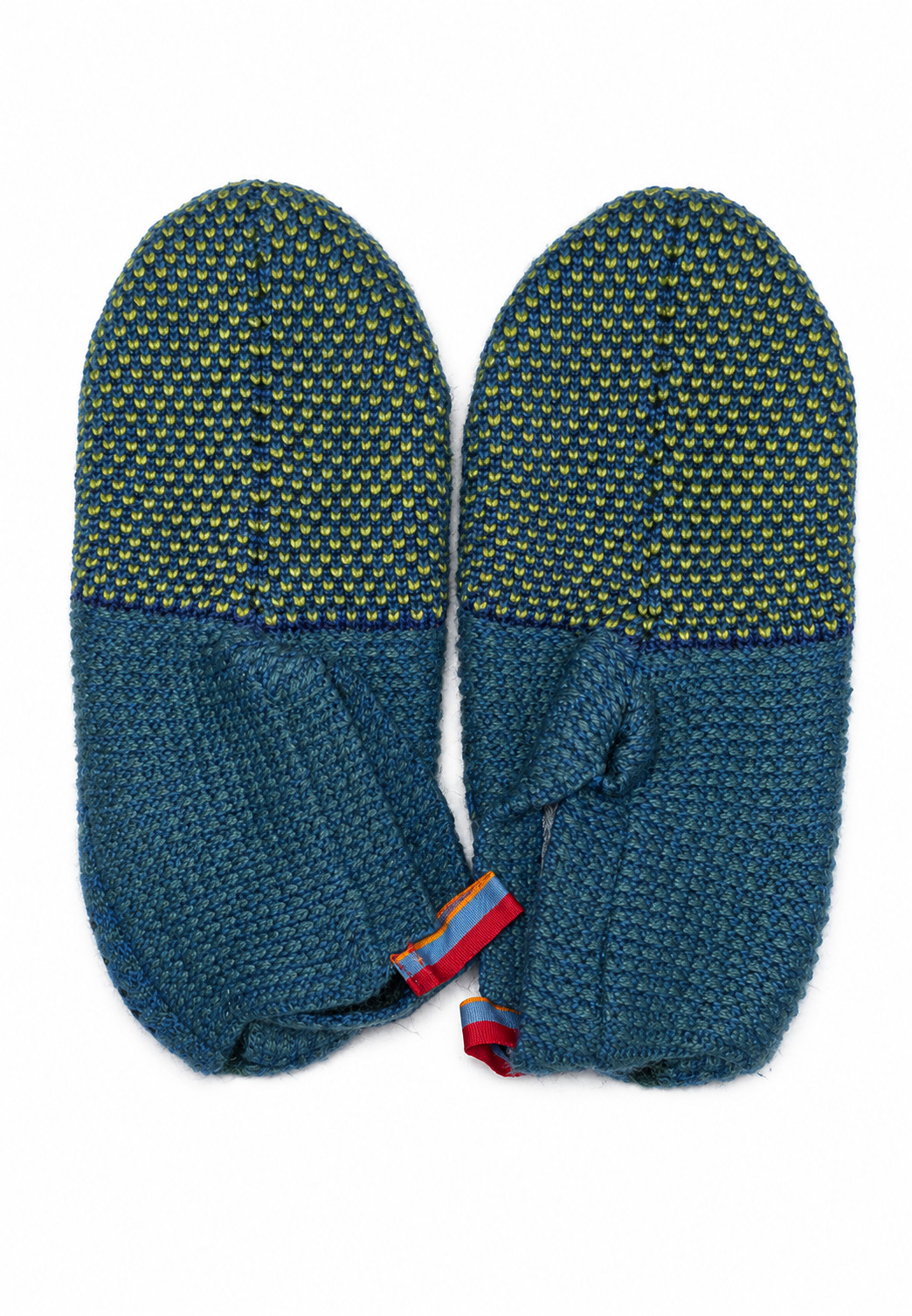 Bombas – Gripper Sherpa Lined Slipper – Blue Yellow Dots – Size L