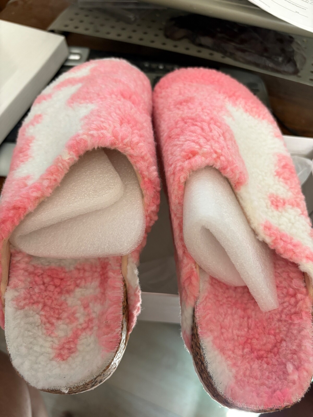Olivia Miller Pink Camo Womens Slide On Slippers Size 10 New