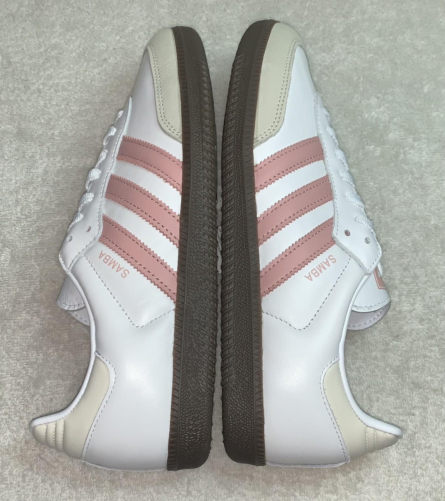 ADIDAS ORIGINALS SAMBA OG W CASUAL SNEAKERS WOMENS SZ 11 WHITE MAUVE JI2677 NIB