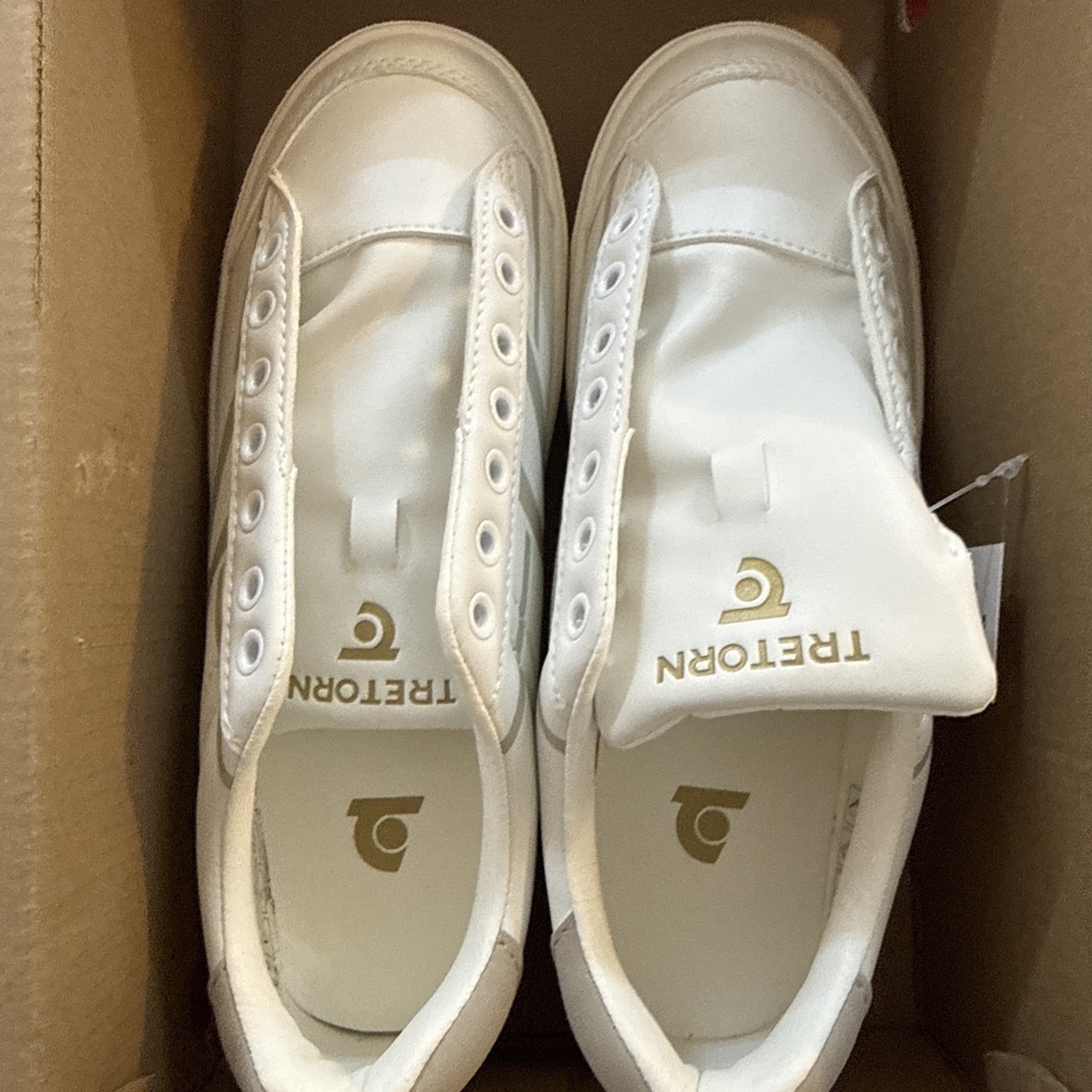 Tretorn Hailey Leather Sneakers Shoes Womens Size 6.5 Pink Memory Foam NEW