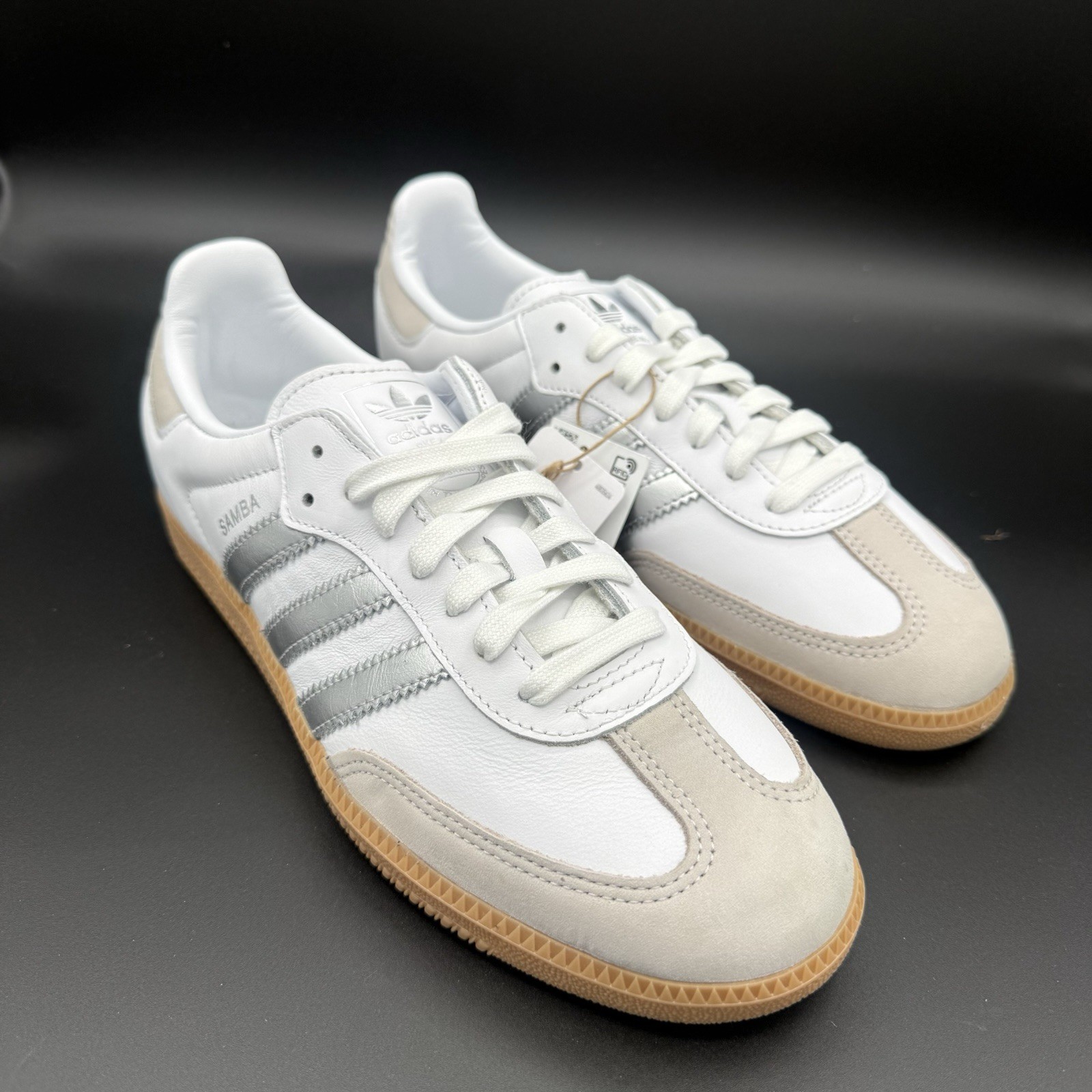 Adidas Wmns Samba OG ‘White Silver Metallic Grey’ JI2725 Women’s Size 10