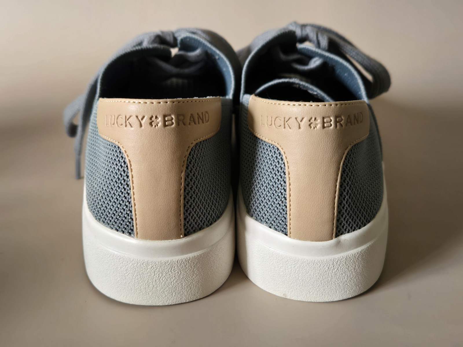 New Lucky Brand Women’s Talena Knit Lace-Up Sneakers Size 8M Lead Color