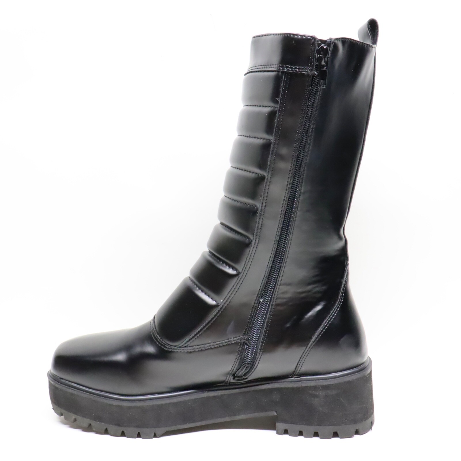 Nasty Gal Black Chunky Boots Womens Size 7 Grunge Punk Goth Halloween Platform
