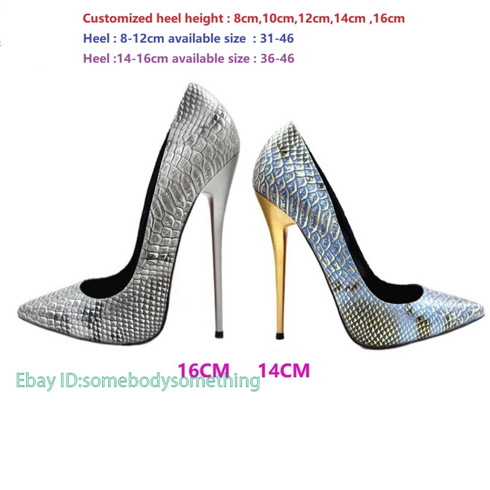 12/14/16CM Heeled Sandals Sexy Stage Show Party Summer Shoes Round Strap Black