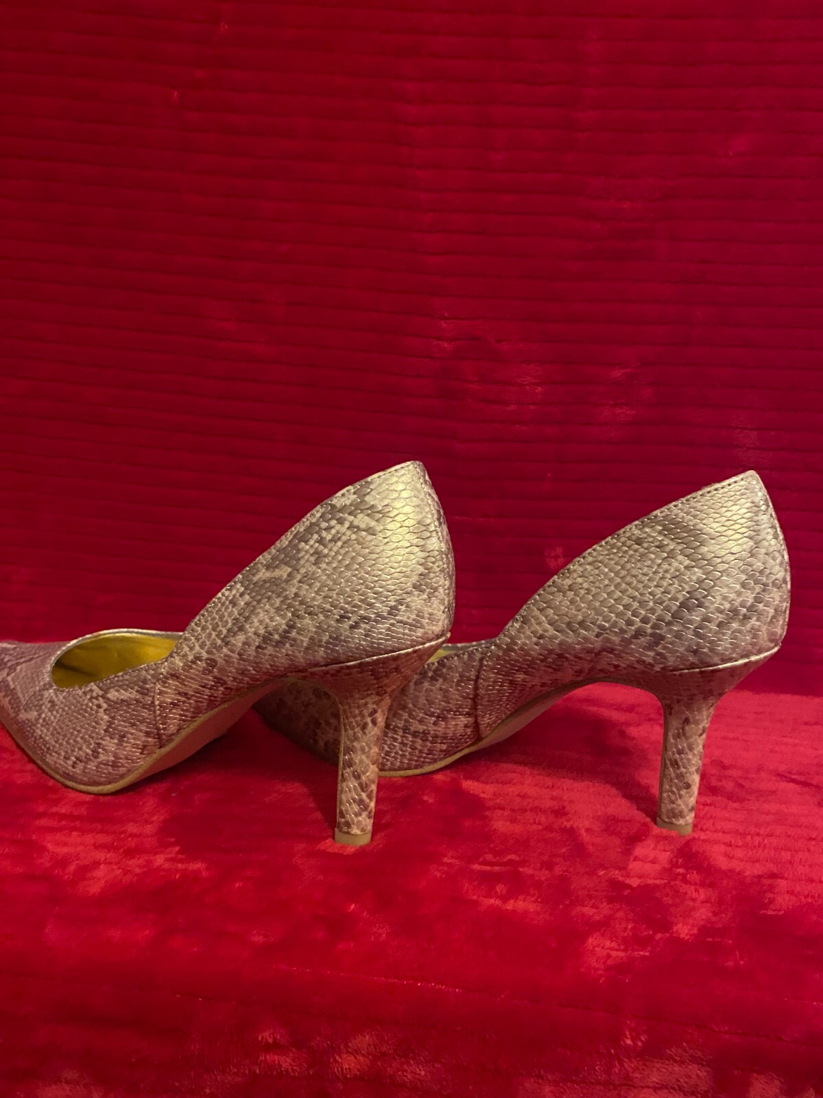Rampage – Size 7.5 – Pumps – Gold – Heel height 3.25″