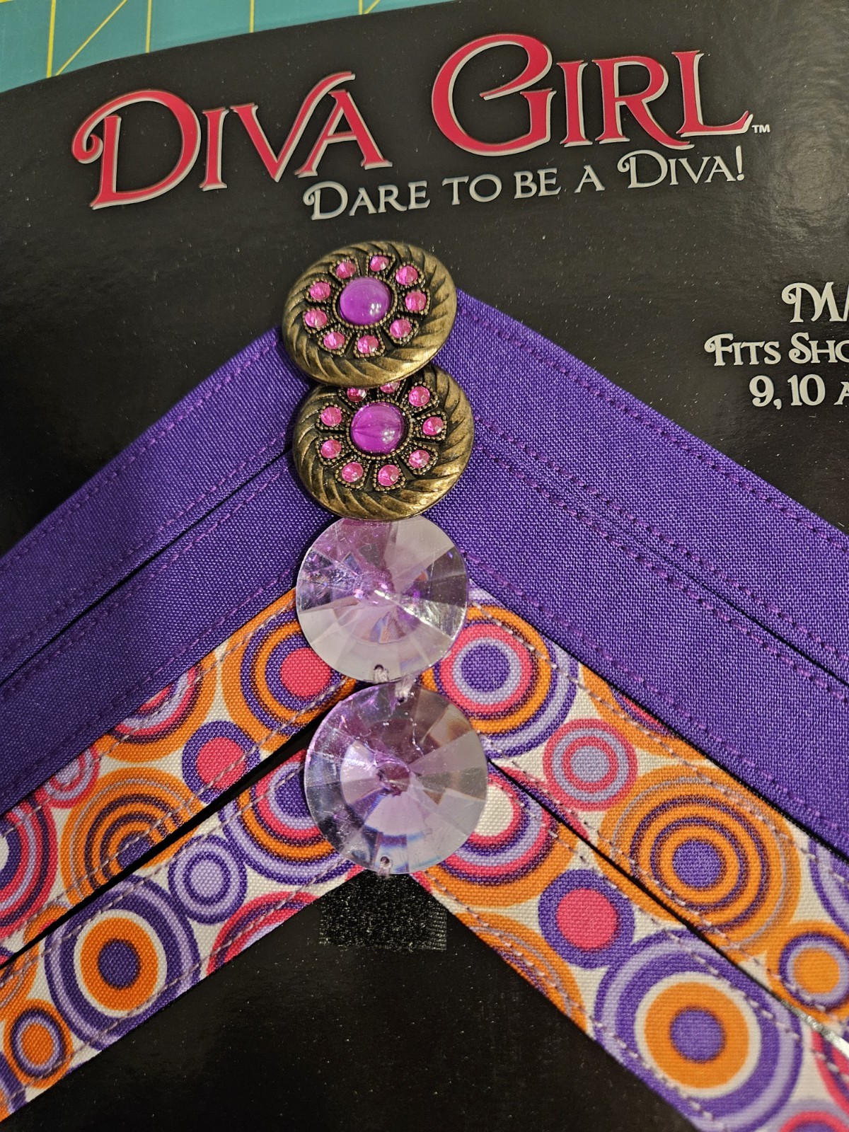 DIVA GIRL M/L – (FITS SHOE SIZES 9,10 & 11) -SANDAL STRAPS, All 4 Sets, $10