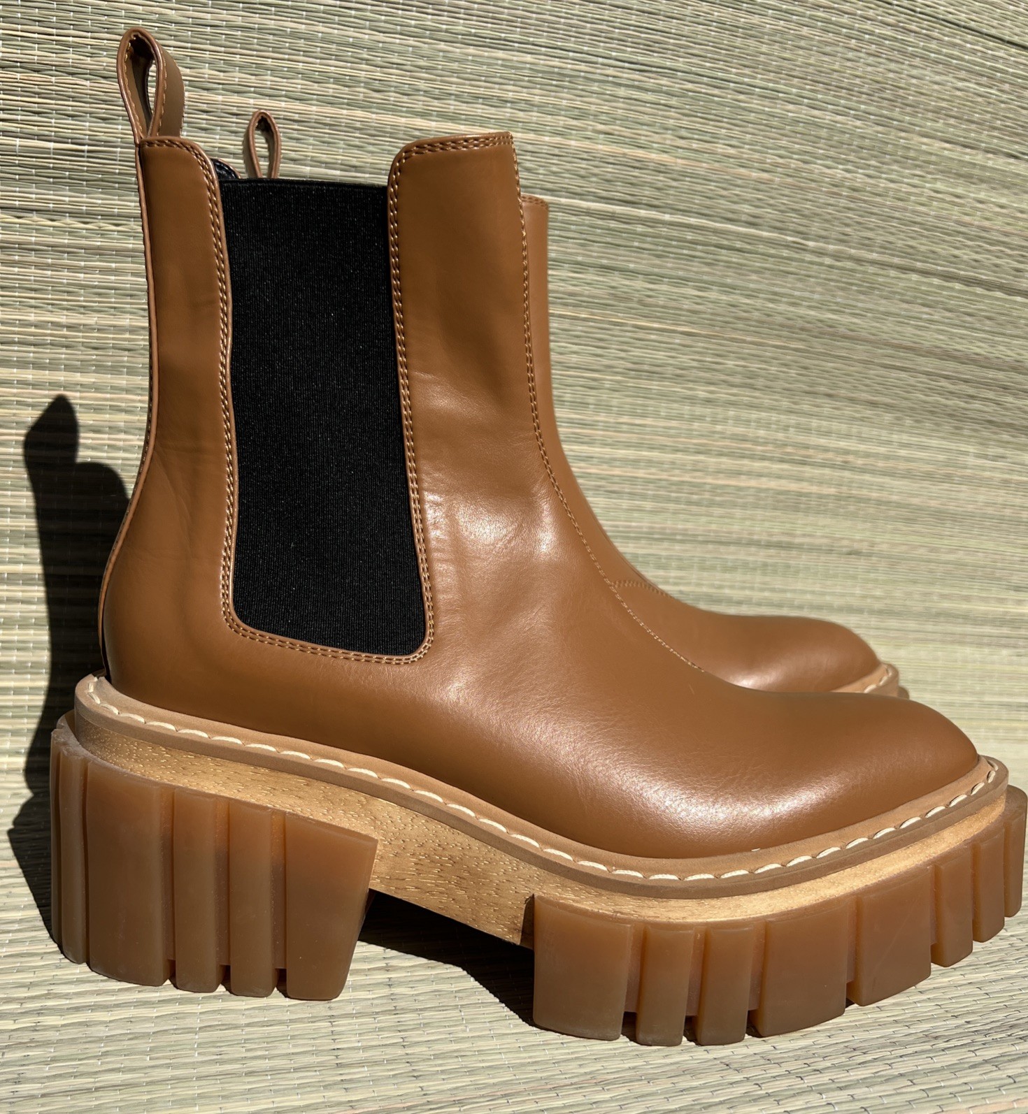 Stella McCartney Emilie Women’s Vegan Leather Platform Boots Size 39/US 9
