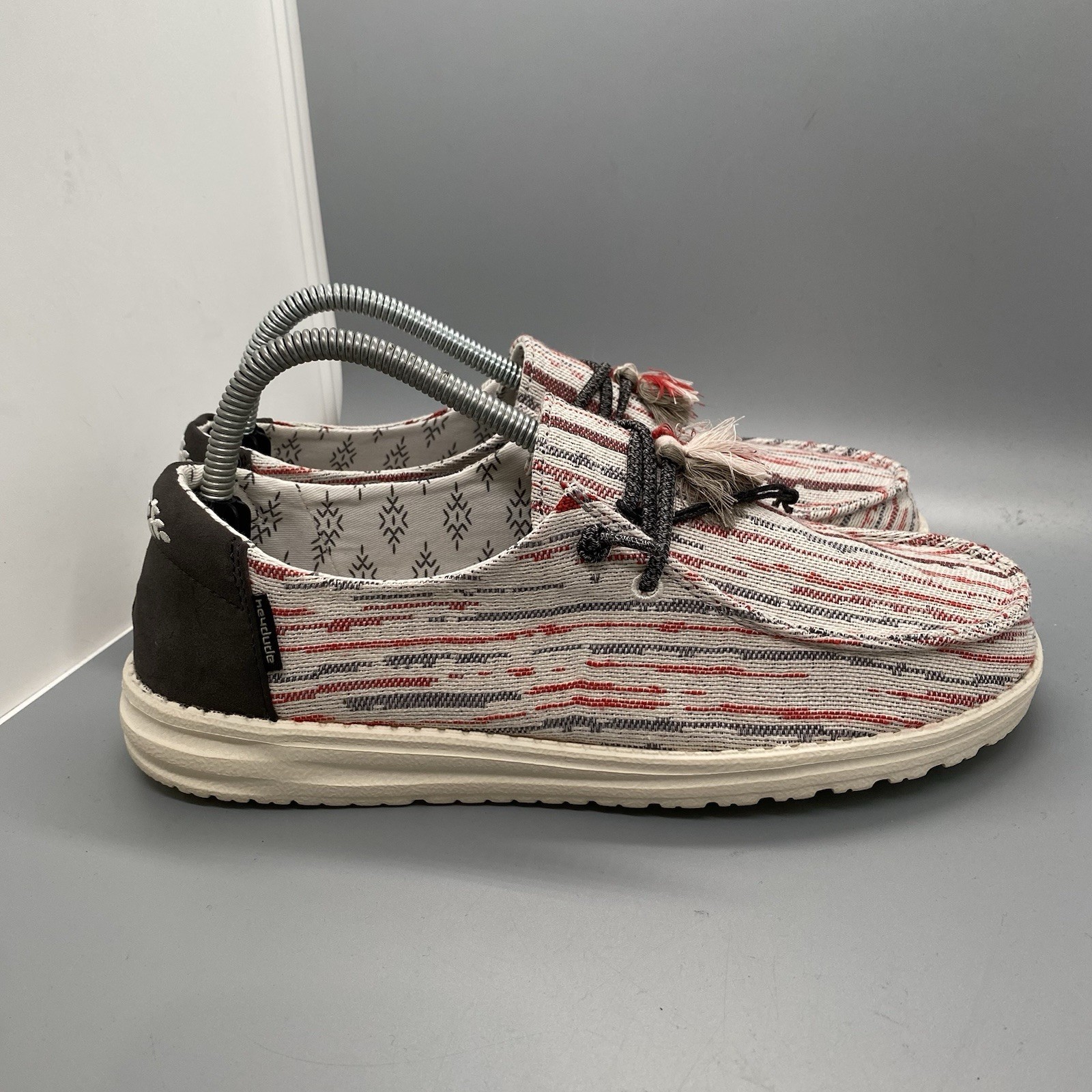 Hey Dude Shoes Womens 9 Multicolor Wendy Pon Pon Beige 121410607