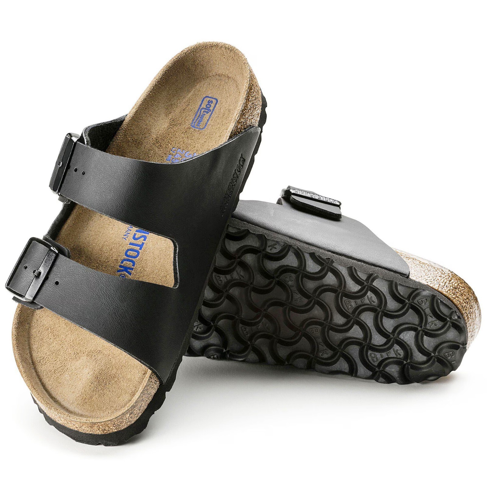 Birkenstock Arizona Black Birko-Flor Soft Footbed Unisex Sandals Wide/Narrow