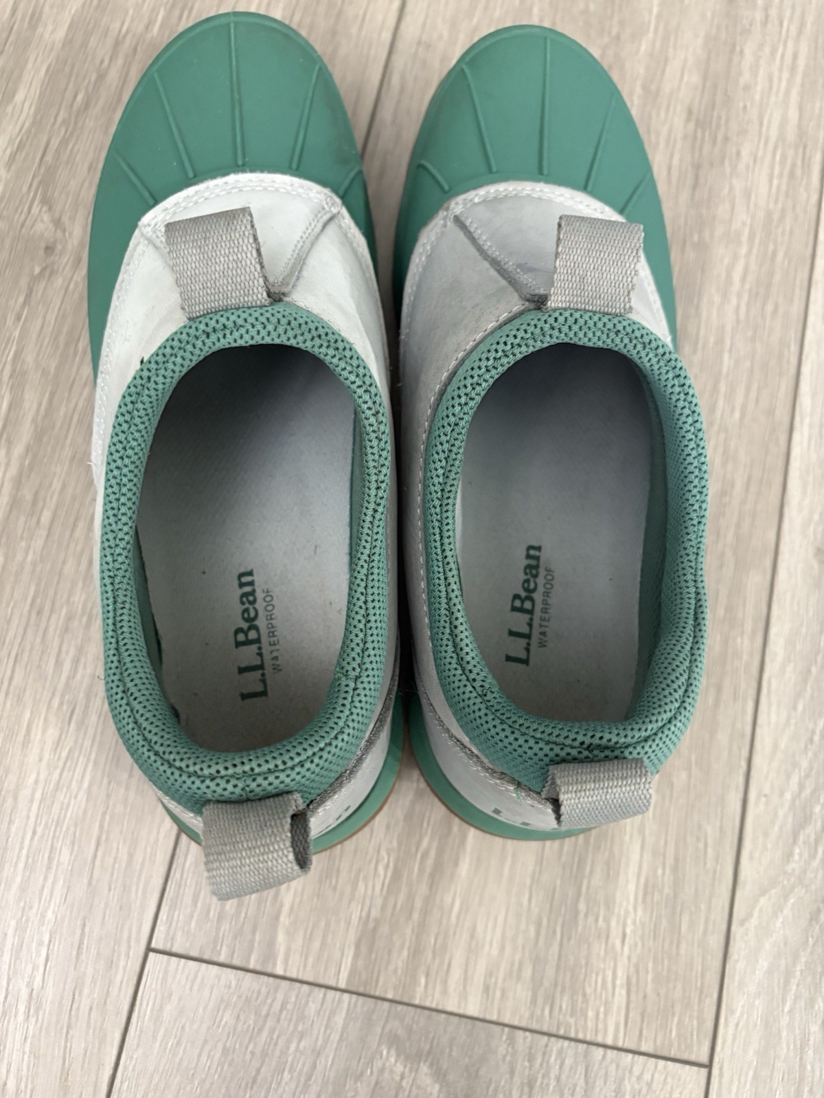 LL Bean Duck Boots Women 8,5 M Green/Gray Storm Chaser 5 TEK 2.5 Waterproof