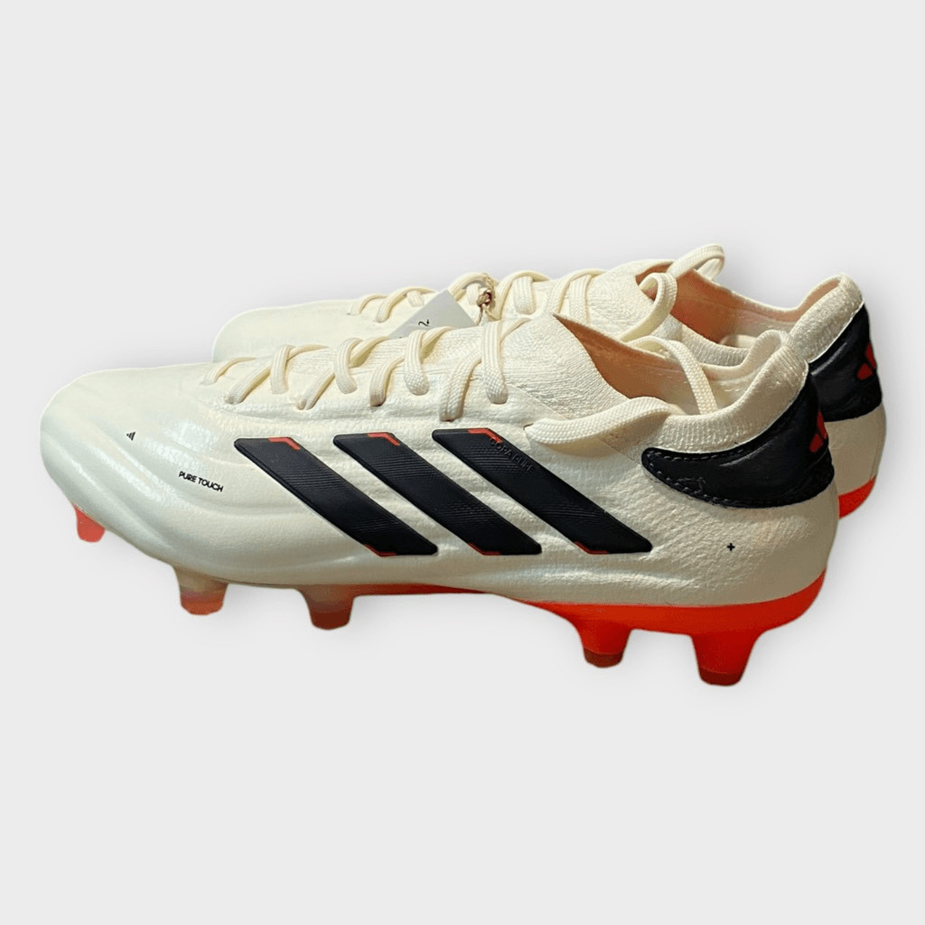 Adidas Copa Pure 2 Plus+ FG Ivory Core Black Solar Red Mens size 4.5/ Womens 5.5