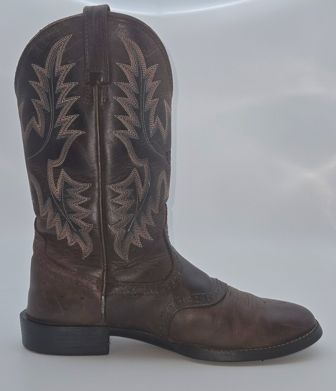 Ariat Heritage Stockman Women 9.5 B Brown Leather Cowboy Western Boots 29427