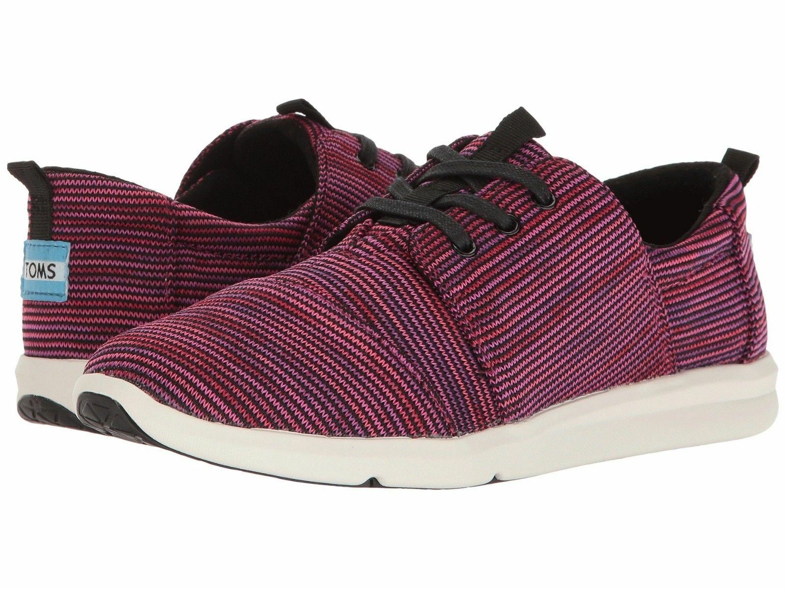 Size 7 – TOMS Women’s Del Rey Knit Fashion Sneaker Black Plum Multi Knit $80