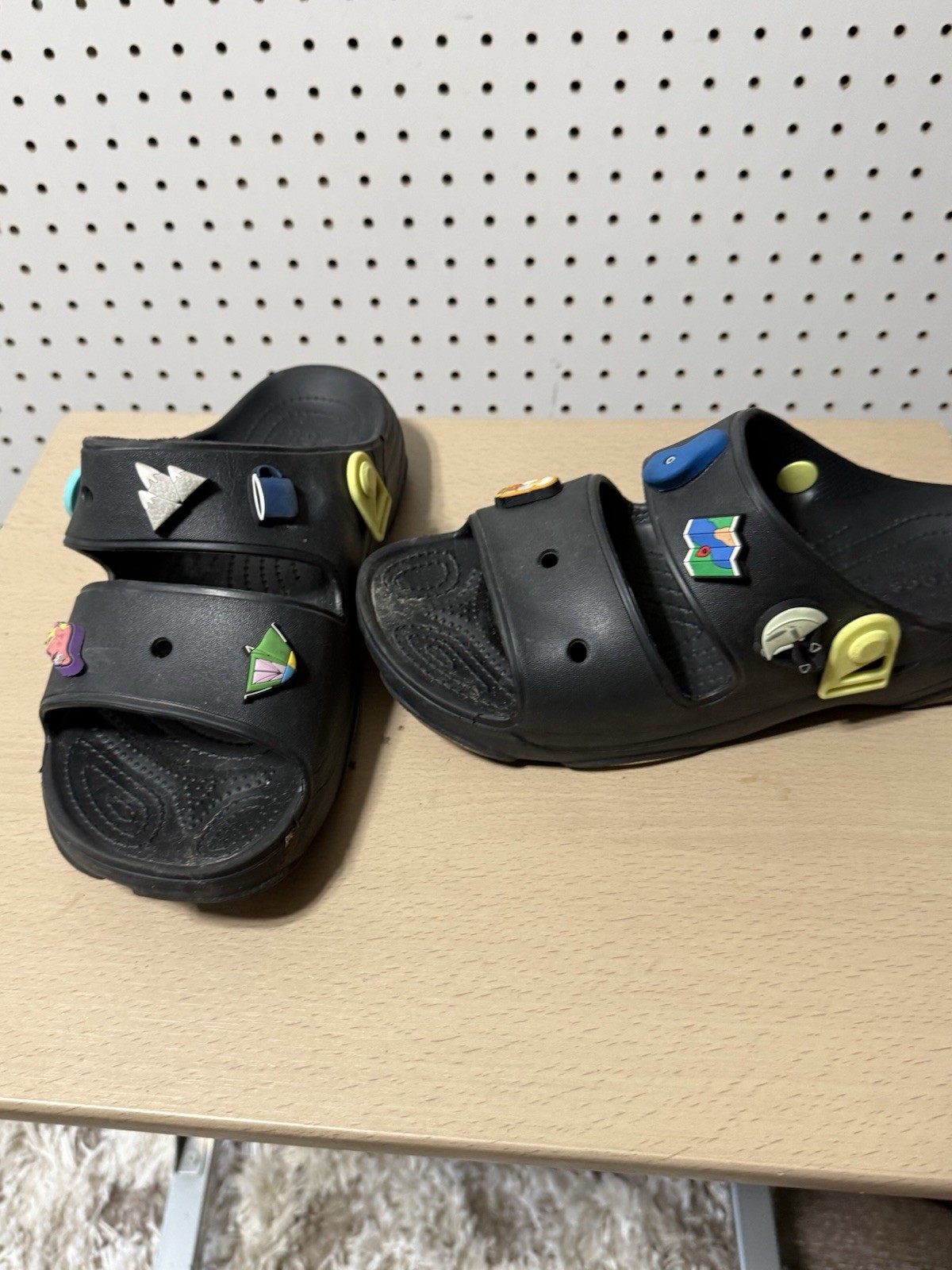 Mens size 10 womens size 12 Crocs Classic All-Terrain black Sandals