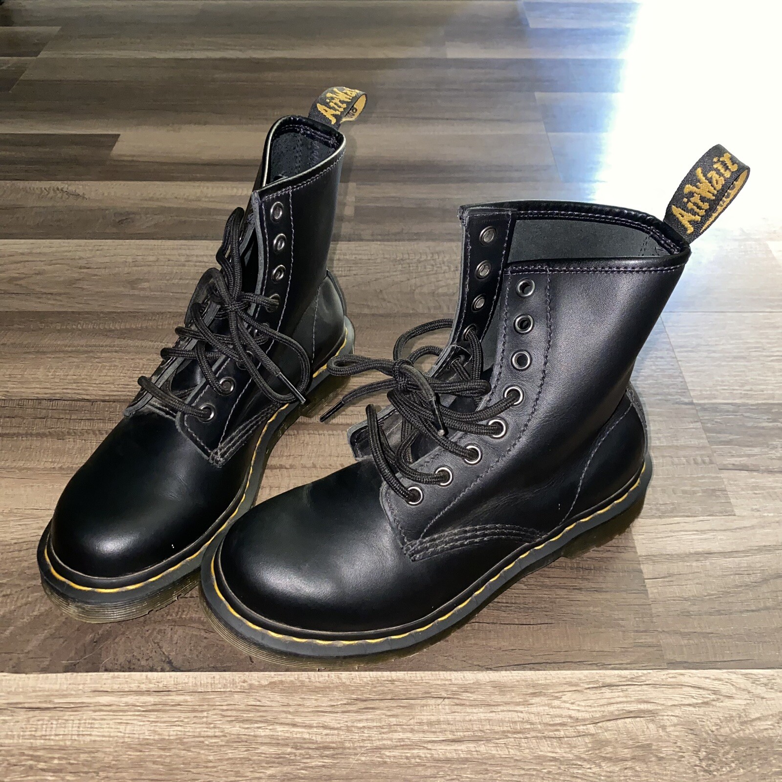 Dr. Martens Pascal 1460 Nappa Black Leather Boots Size 5 Men 7 Women