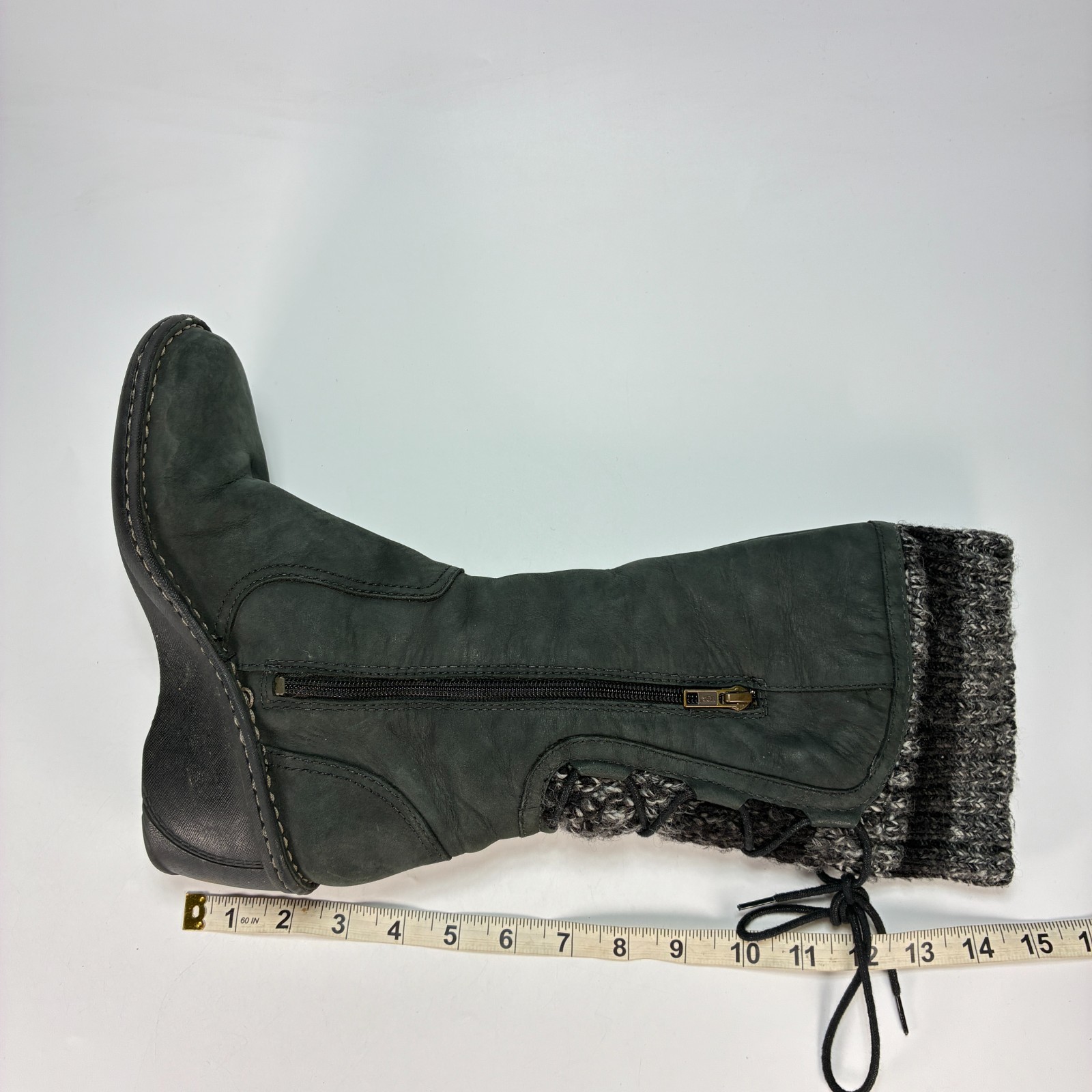 UGG Australia Skylair Black Gray Winter Wedge Mid Calf Boots 1936 Women’s Size 7