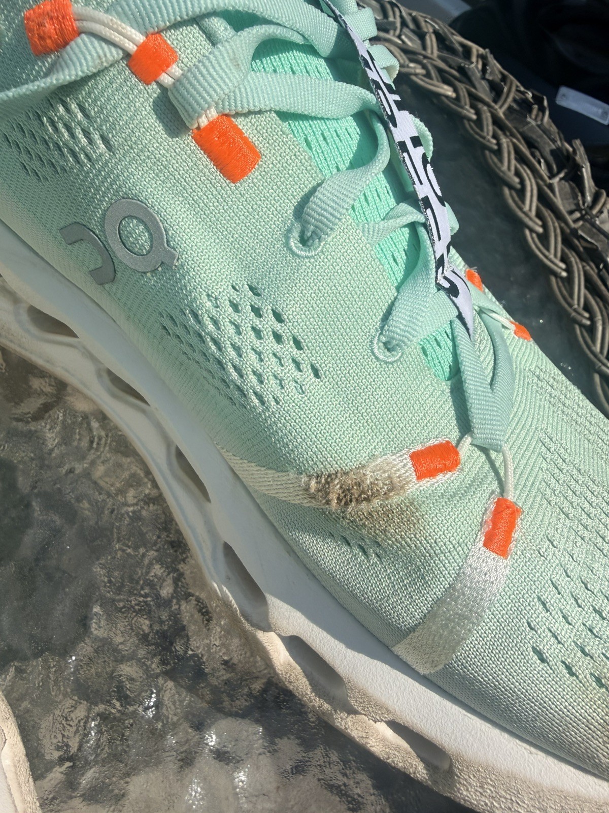 On Cloud Cloudsurfer 3WD10440248 Women’s Sz 11 Running Shoes Green Sand & orange