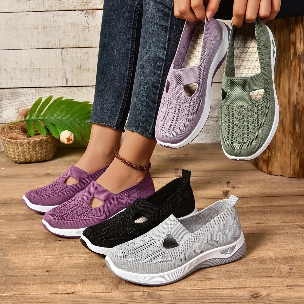 Women’S Casual Shoes Breathable Comfortable Orthopedic Shoes Non Slip Sneakers f
