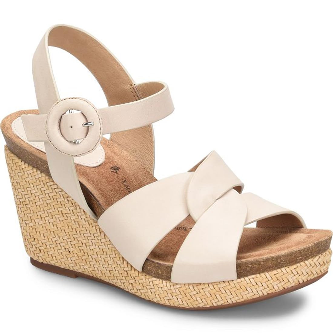 Sofft Casidy Ankle Strap Woven Wedge Sandals Size 10