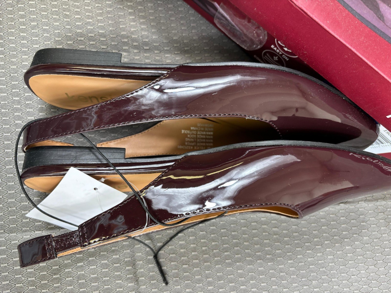 Kensie Felice Women’s Shoes Red Slingback Flats Size 7 New In Box
