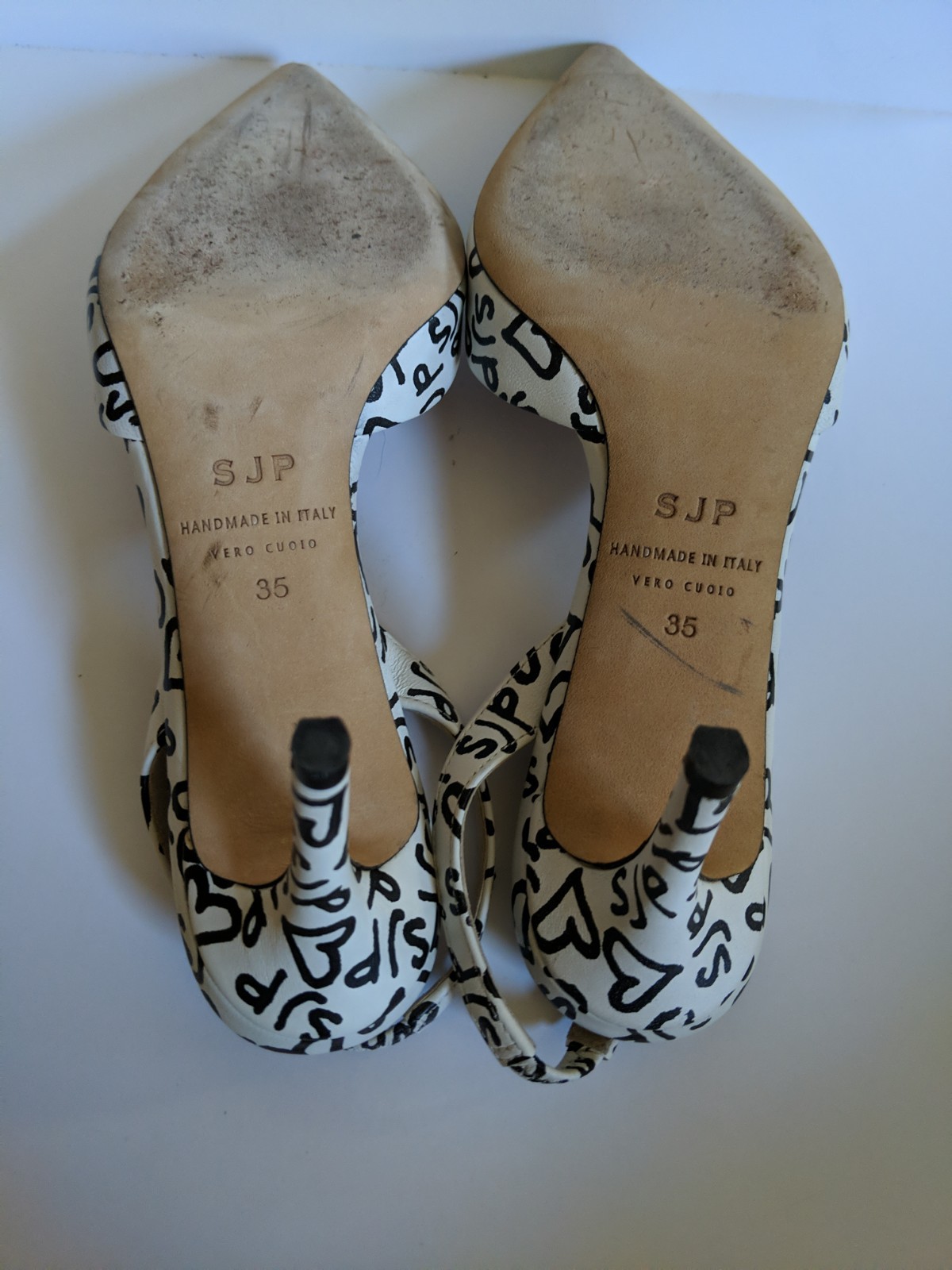 SJP shoes. Bliss White Leather. «Heart Collection» 2021 limited edition