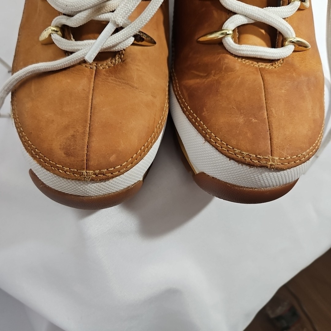 Timberland Euro Sprint Hiker Tan Hiking Boots Women 9 Gold Wheat logo 16642
