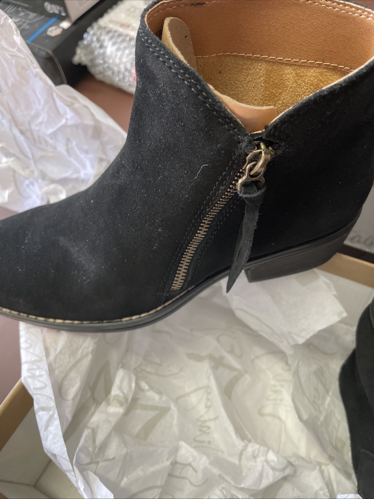 Vintage 7 Eight Suede Ladies Boots 8 1/2 NIB
