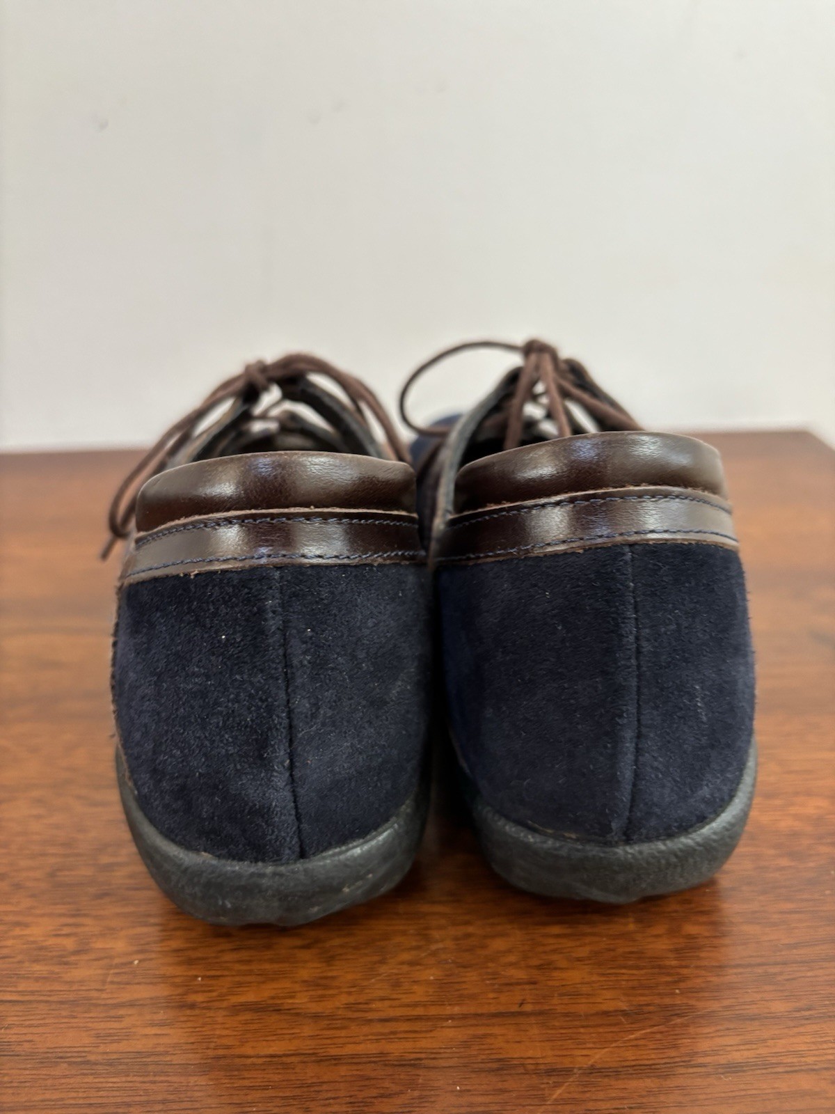 Naot Timu Lace Up Mary Jane Style Flats Navy Nubuck Leather Size 38 US 7 $189