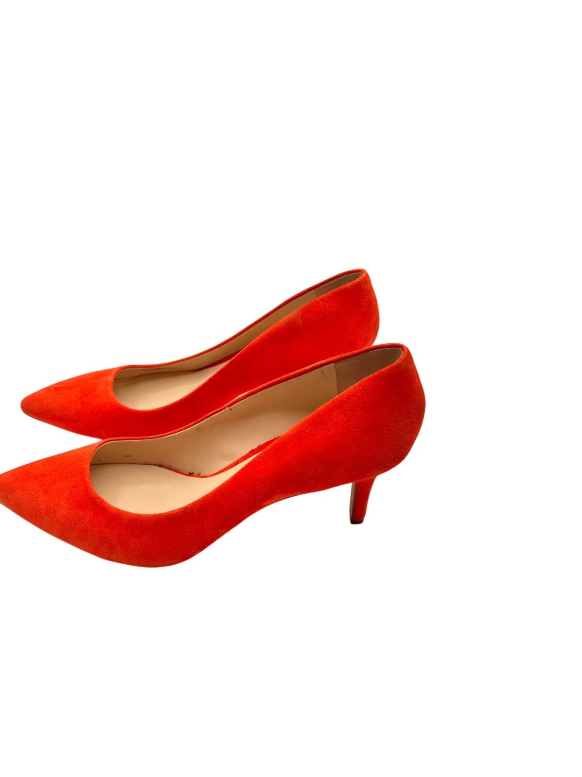 Enzo Angiolini Size 10 Pink Leather Pointed-Toe Heels Elegant Mid-Heel Pumps