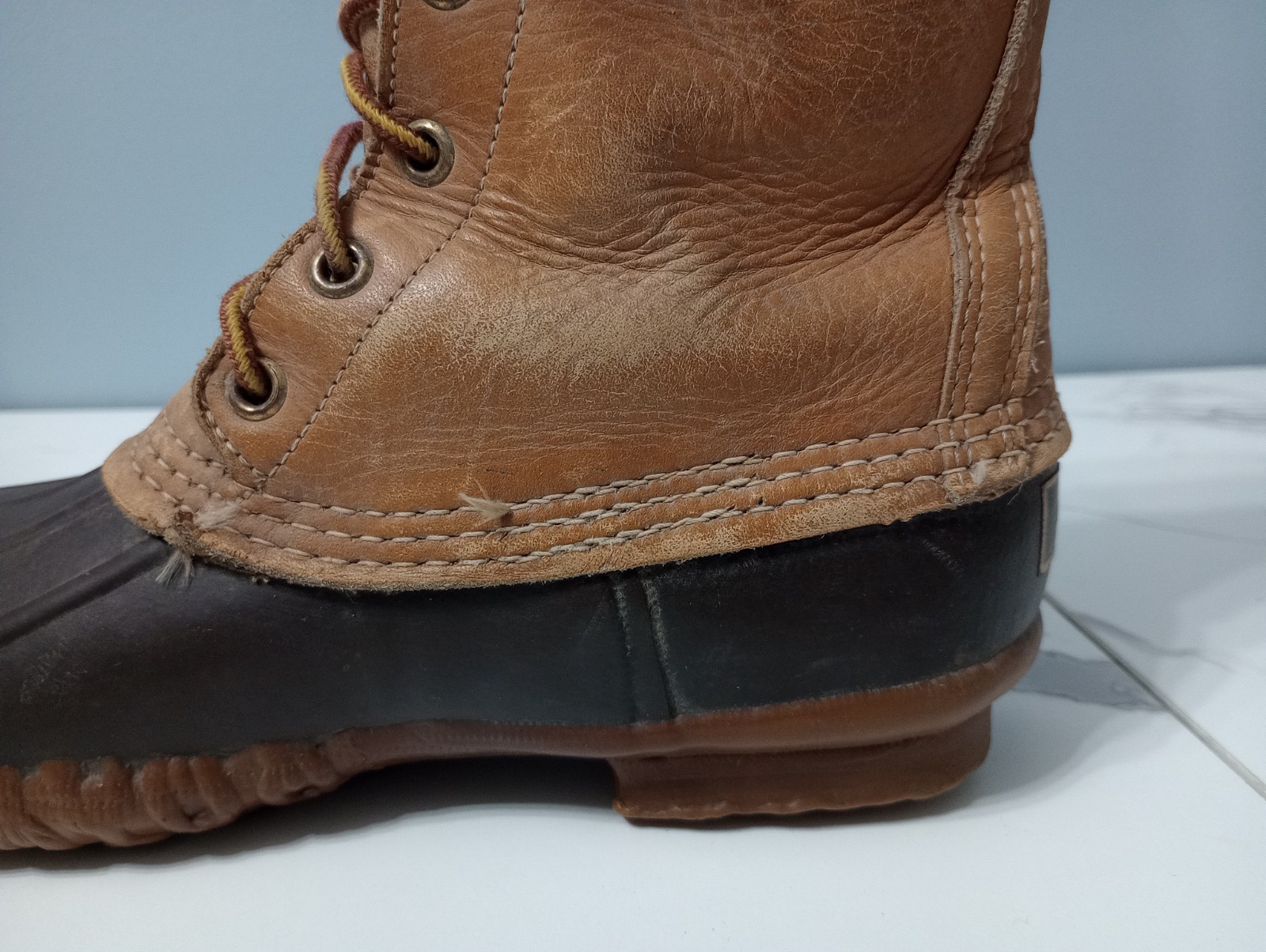 LL Bean Maine Hunting Shoe Women 6 Made In USA Outdoor Leather Brown