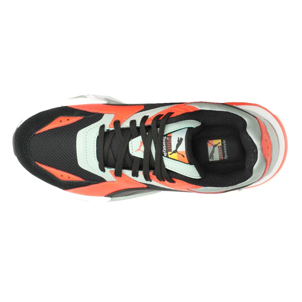 PUMA Rs Pulsoid Brand Love Lace Up Womens Black, Orange Sneakers Casual Shoes 3