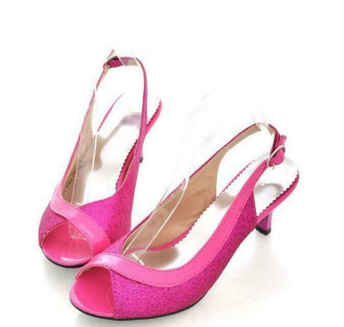 Women Summer Slingbacks Sandal Shoes Peep Toe Kitten Heel Buckle Pumps All Size