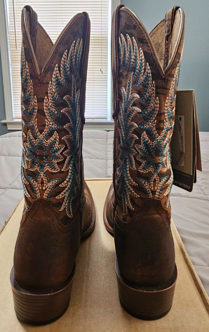 Ariat® (Women’s 7.5 B) Beaumont™ K Toe Western Boot in Sassy Brown/Tiger – $220