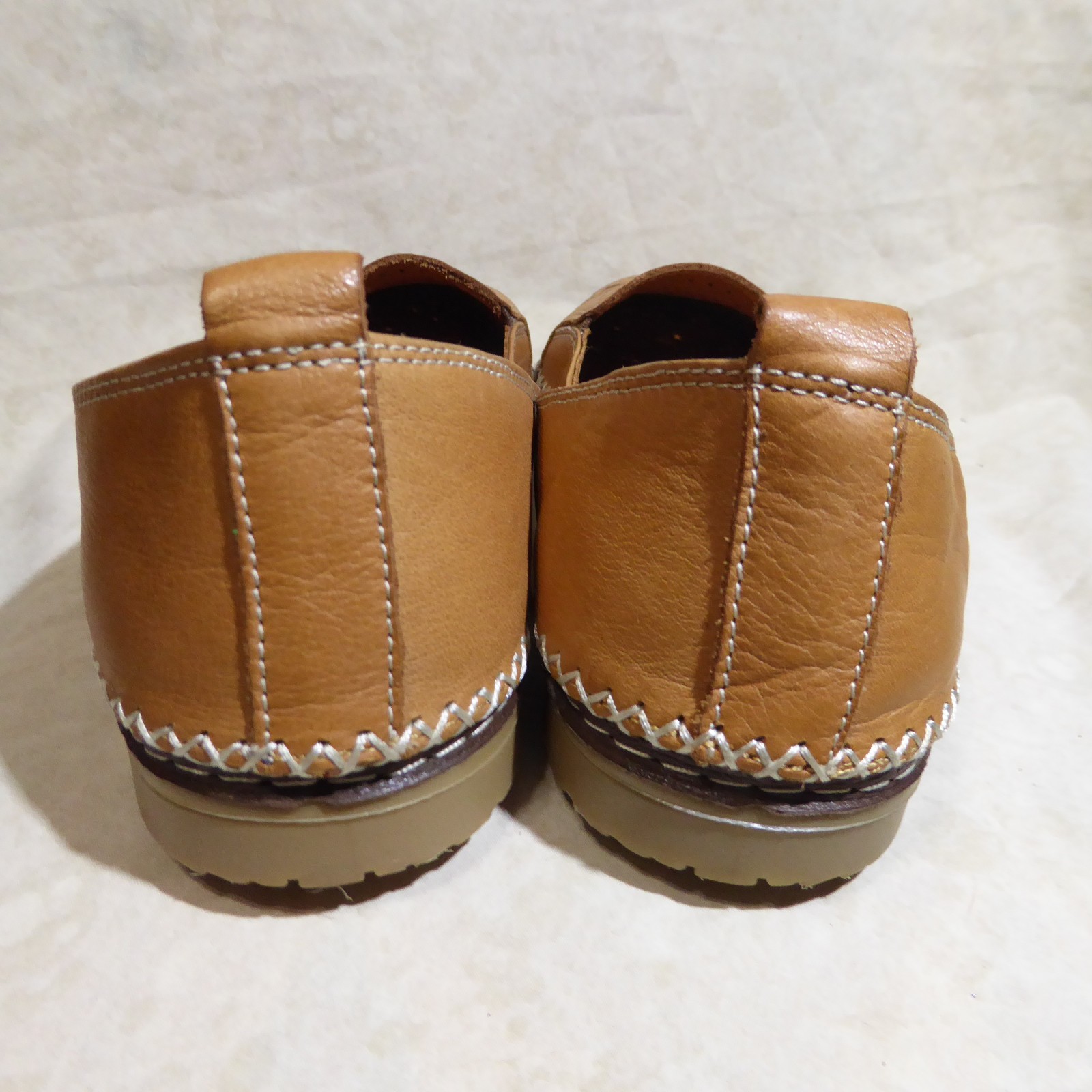 🩰 Spring Step Ingrid Loafer Flats sz 10 M (41) Laser Cut Whiskey Brown Leather