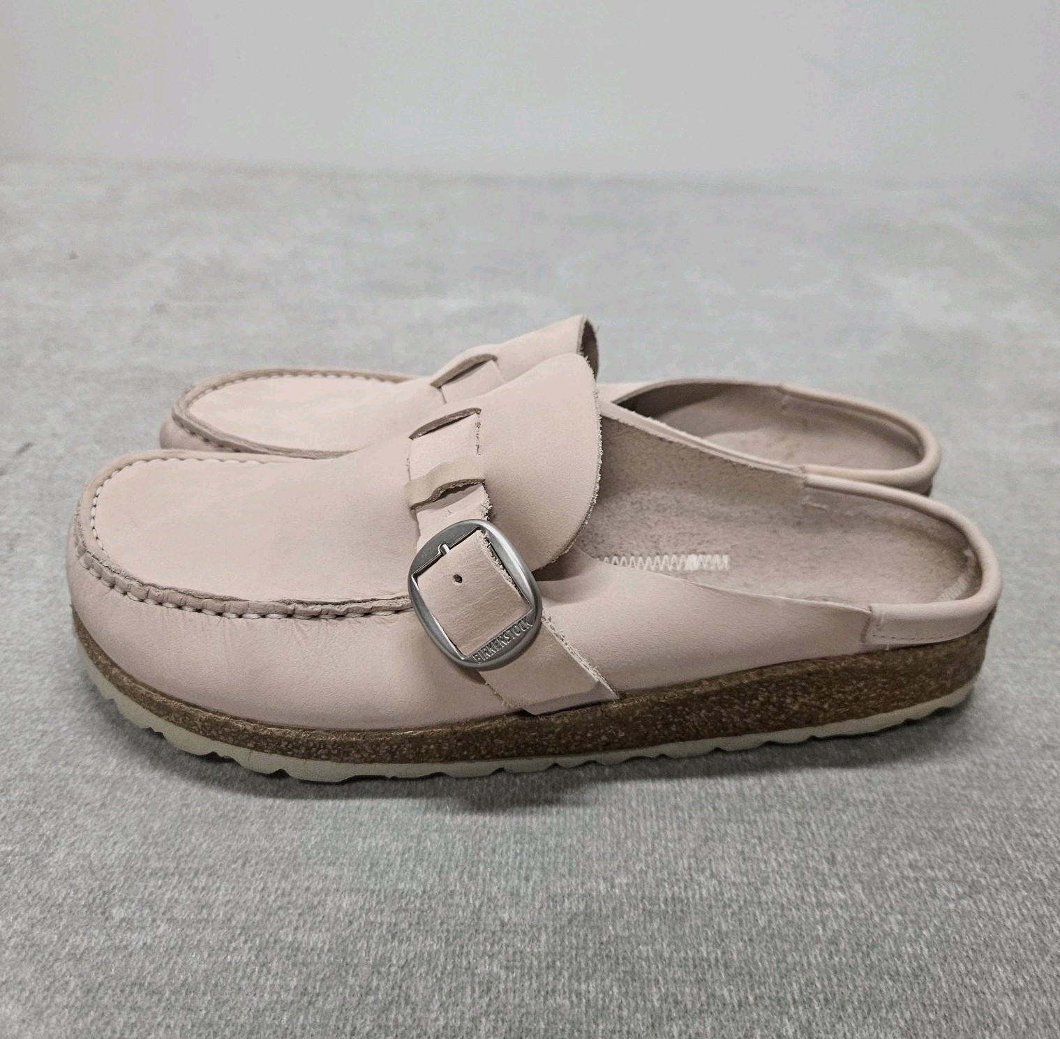 ​Birkenstock Buckley Suede Leather Clog Mules Rose Blush Pink Womens US 7.5 EU39