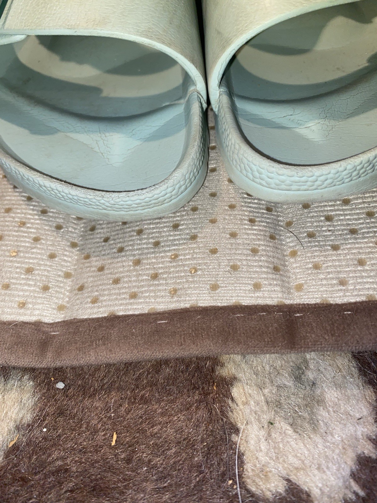 Birkenstock Arizona EVA sandals in surf green with stealth buckles US 6/6.5 (c)