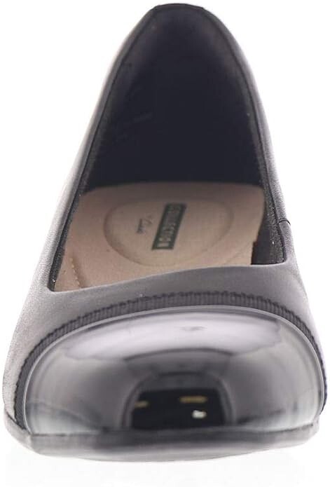 Clarks womens Juliet Monte Pump, Black Leather/Synthetic, 9.5 Wide US