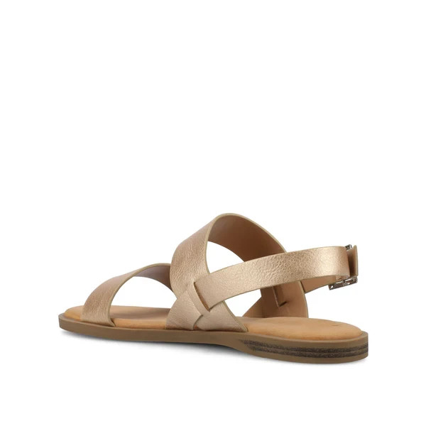 Journee Collection Lavine Women Buckle Sandals Champagne Size 6.5M New