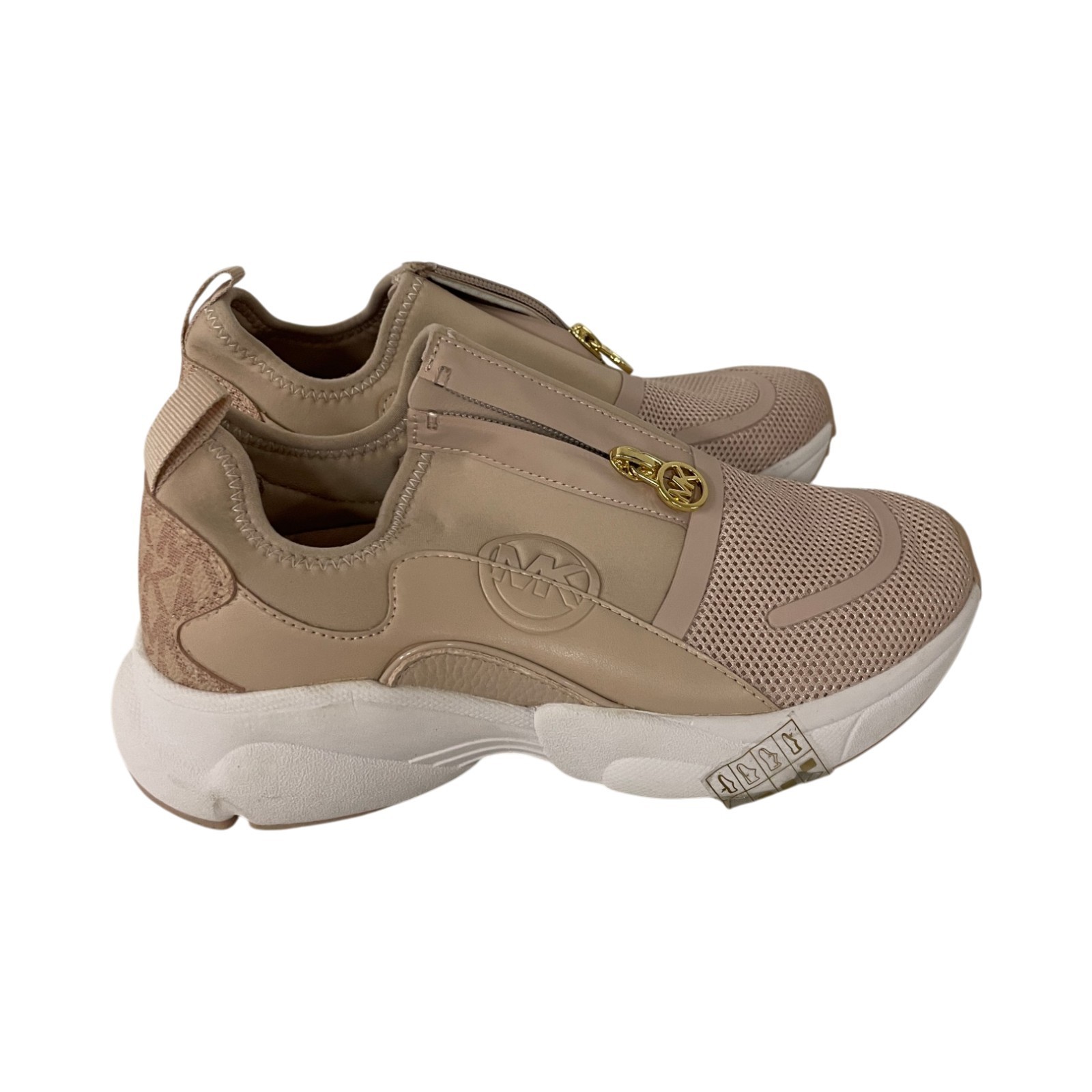 Michael Kors Sami Zip Trainer Sneaker Womens 5 Circular Air Mesh Ballet Pink