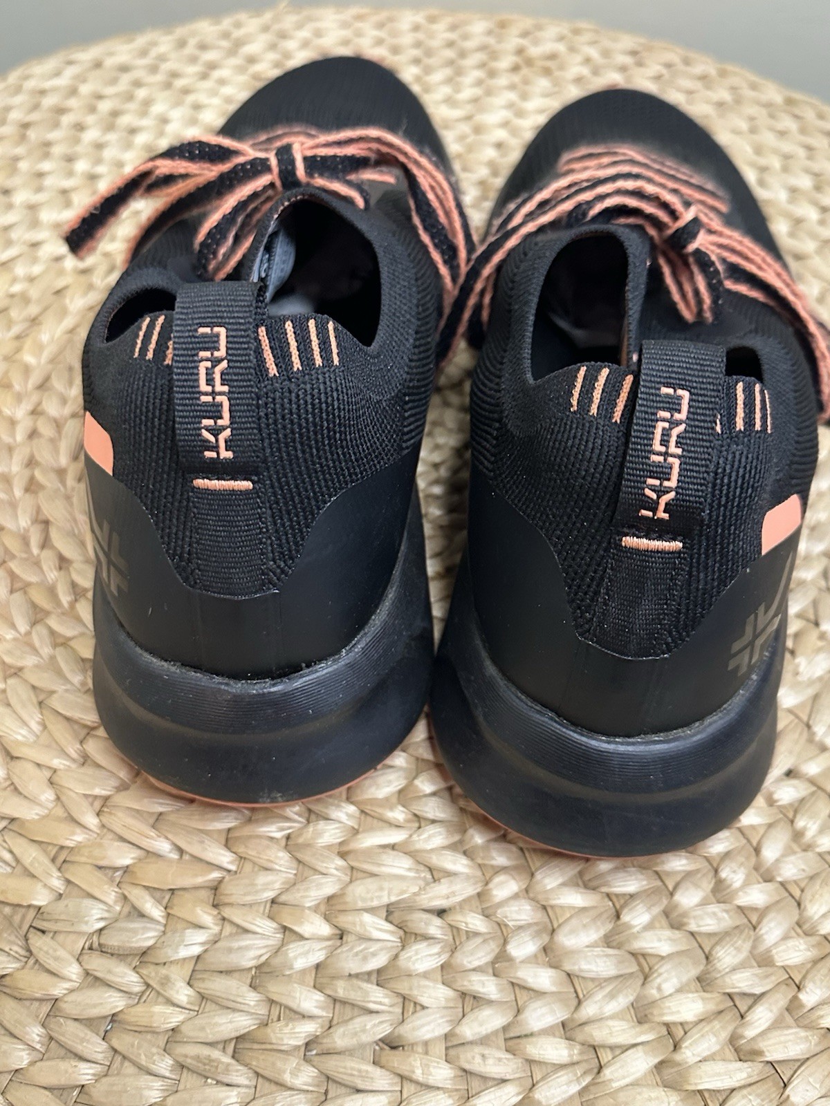 KURU FLUX Black-SoftCoral NOVAKnit EVA Foam Running Shoes Women’s 9.5 Sneakers