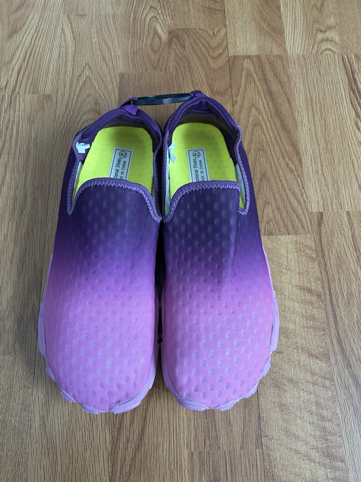 Women’s Slip-On Athletic Sneakers Purple/Pink Ombré Low Top Rubber Sole – 42/10