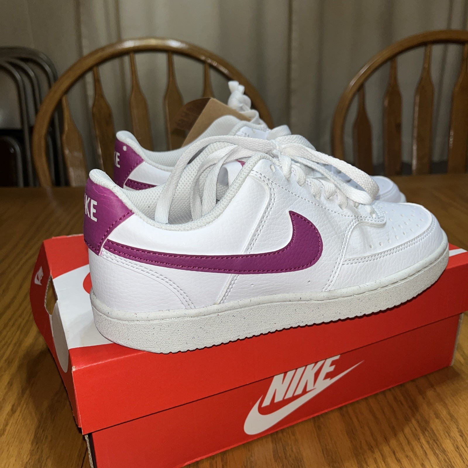 Nike Court Vision Low NN Women SZ6 Casual Shoes DH3158-500 Cactus Flower PinkNew
