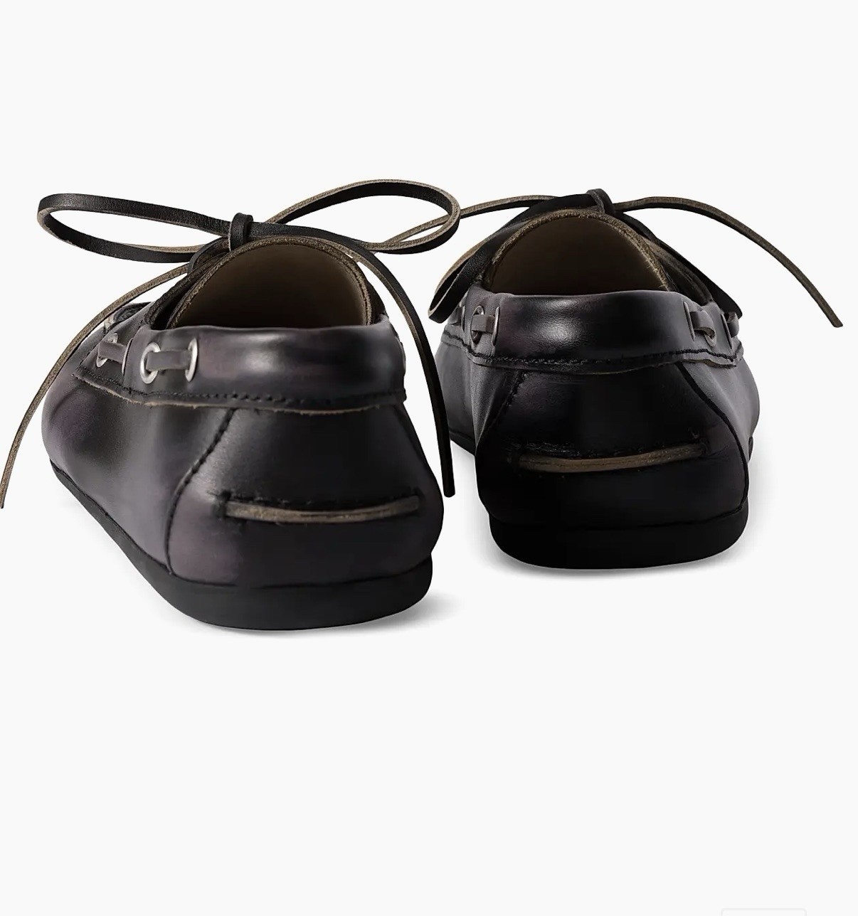 Miu Miu Unlined Bleached Leather Boat Shoes