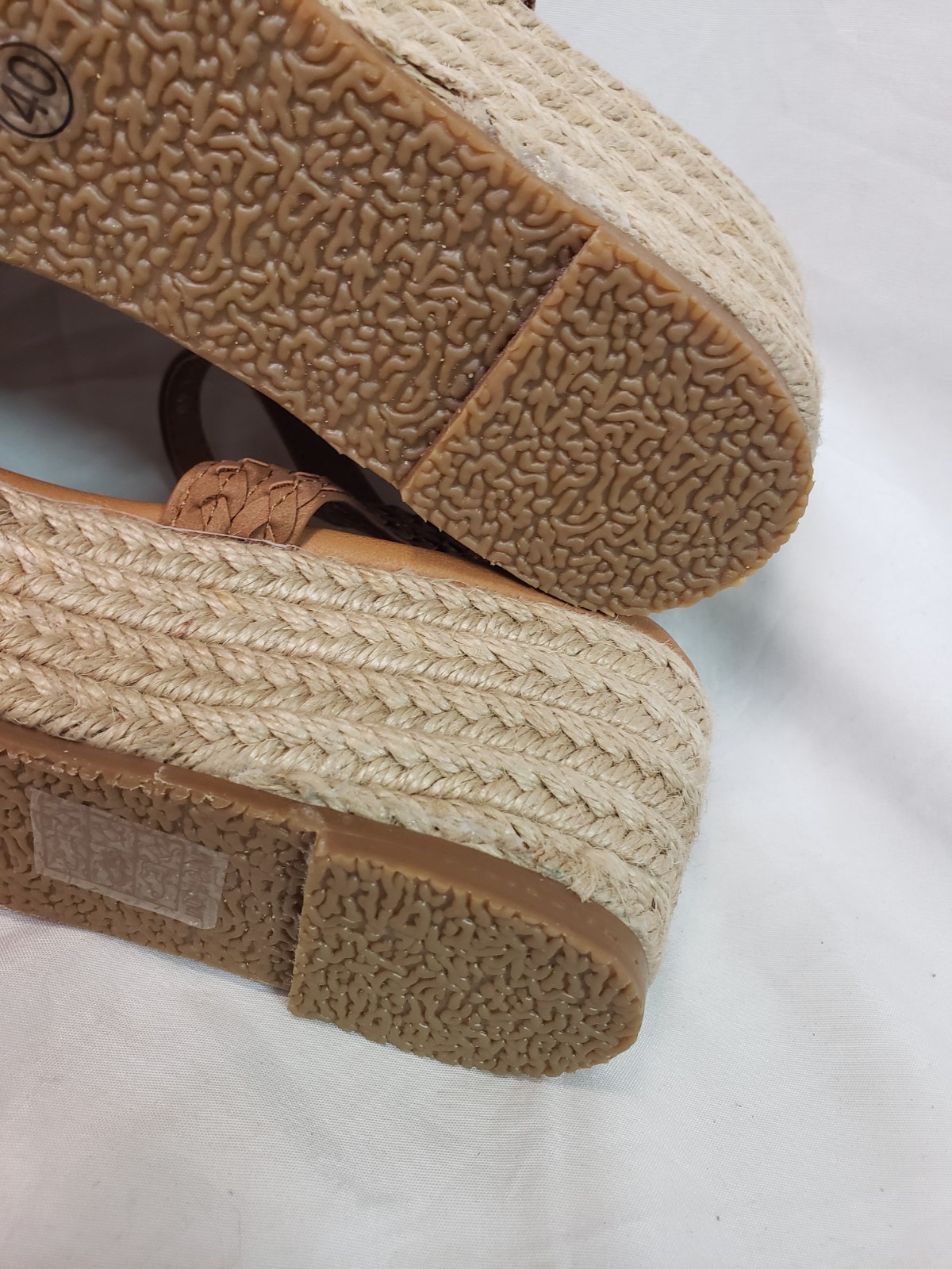 Goserce Womens Espadrille Platform Open Toe Low Heel Sandals, Brown,Size 40| US9