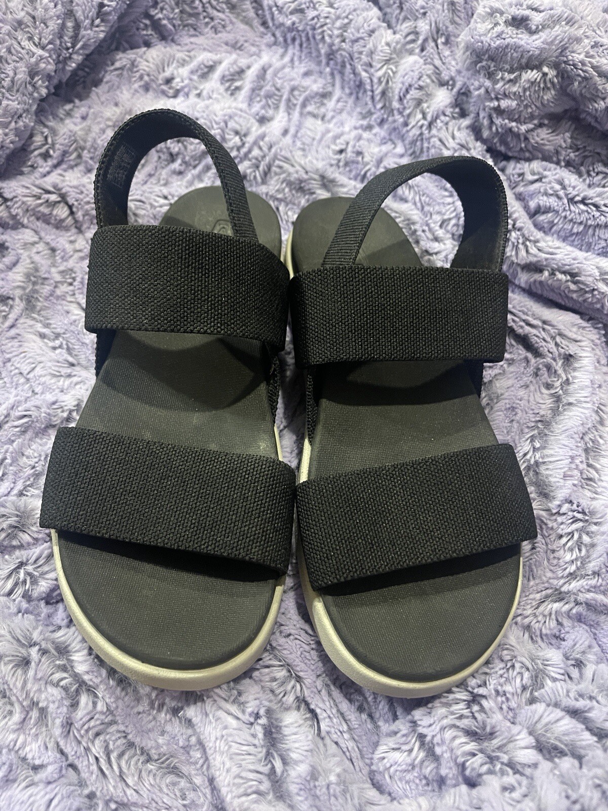 KEEN Elle Backstrap Sandals Women’s Black Travel eco-Friendly Comfort Sz 7.5