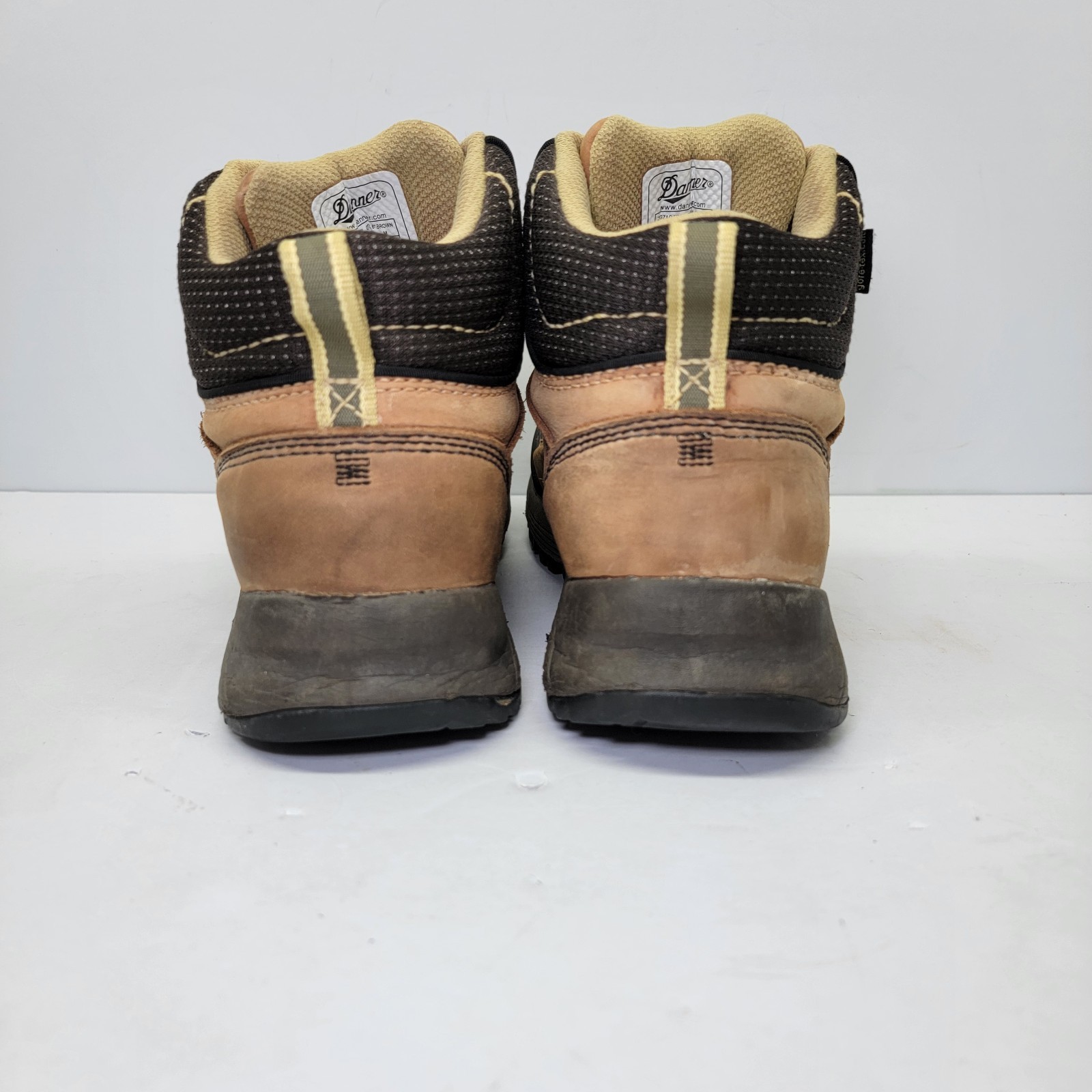 Danner Zigzag Trail GTX Boots Womens 7 Tan Leather Nubuck Hiking Outdoor 6″